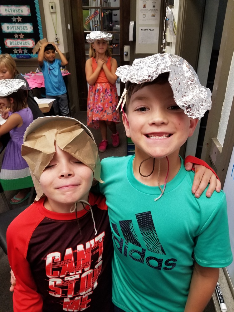These boys designed the perfect hats!