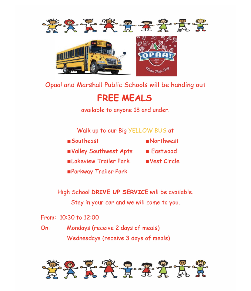 Free Meals anyone 18 and under