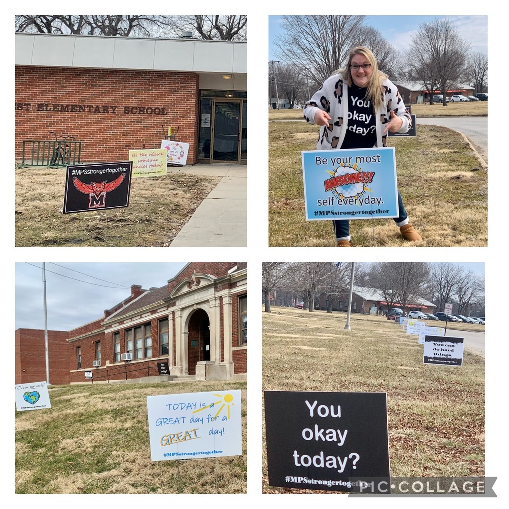 Words have power and kindness is free! Check out the new yard signs around the district! We hope to brighten your day and help get your mindset right to know that YOU matter and YOU can make a difference!