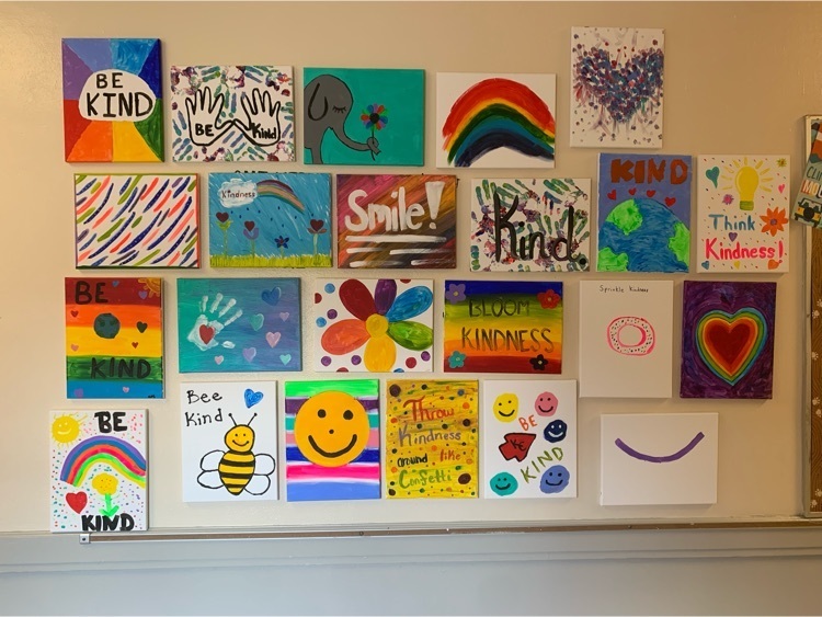 Kind canvases painted by Benton teachers