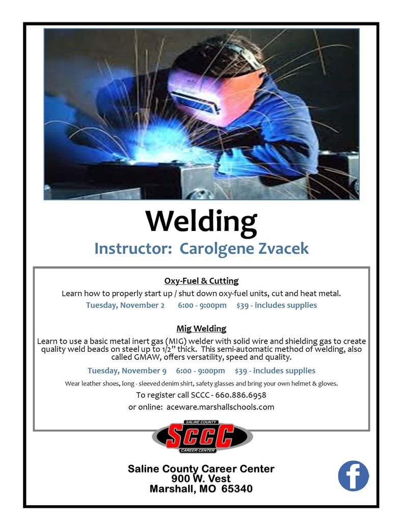 Evening Welding classes offered!