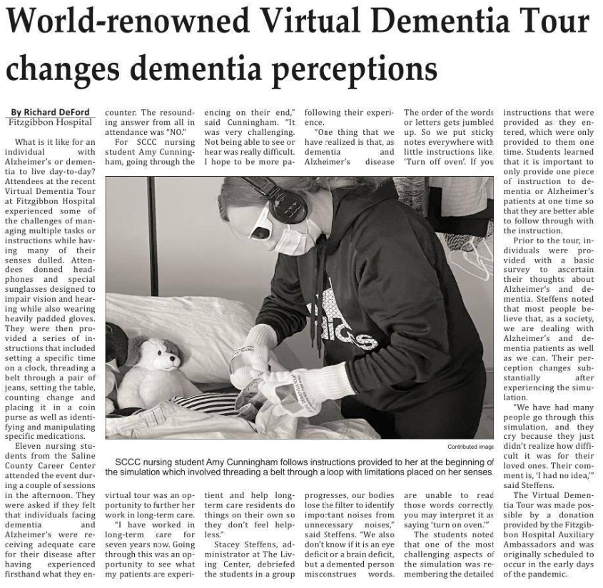 Virtual Dementia Tour @ Fitzgibbon Hospital